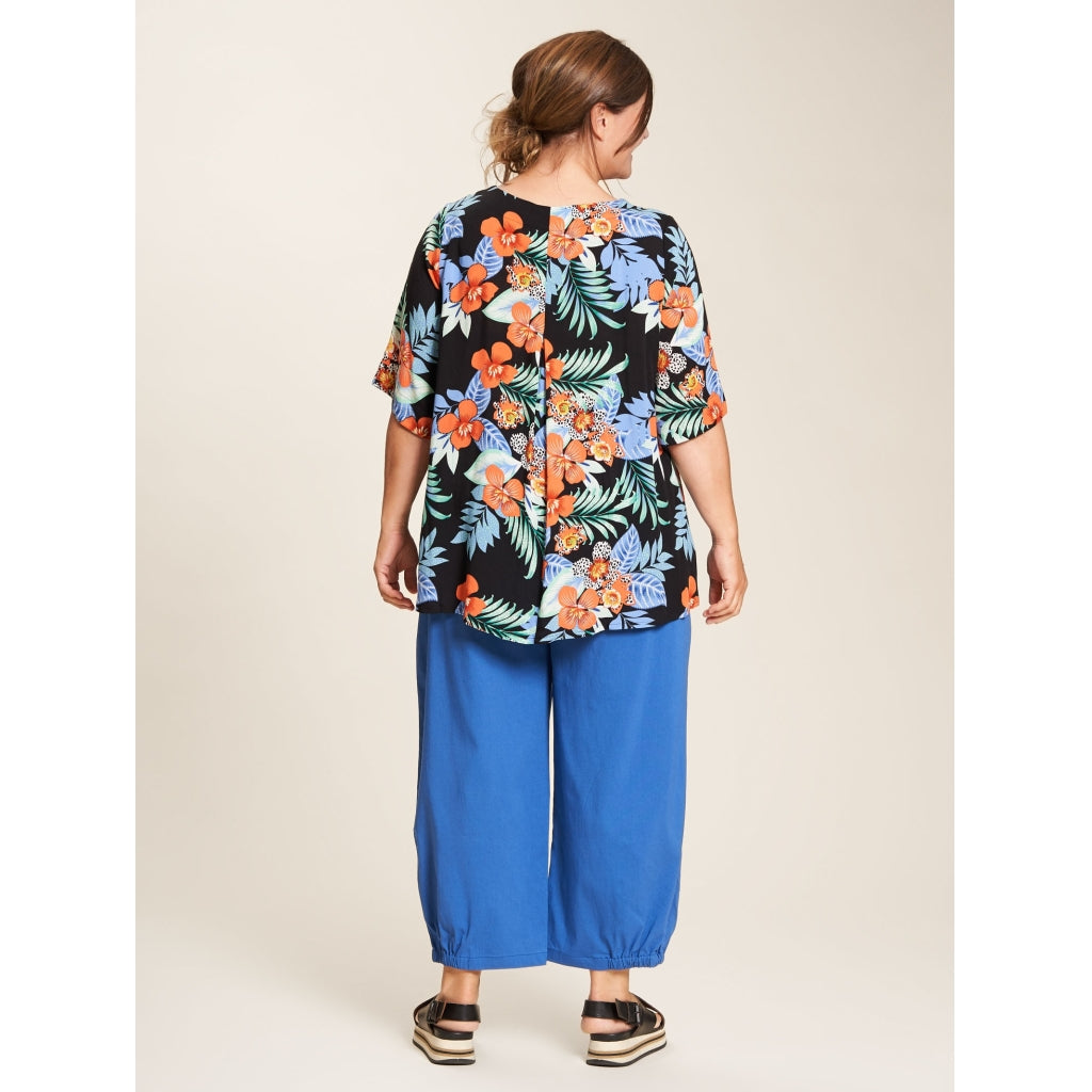 Gozzip Woman Elene Blouse Blouse Black printed