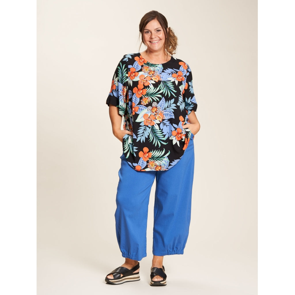 Gozzip Woman Elene Blouse Blouse Black printed