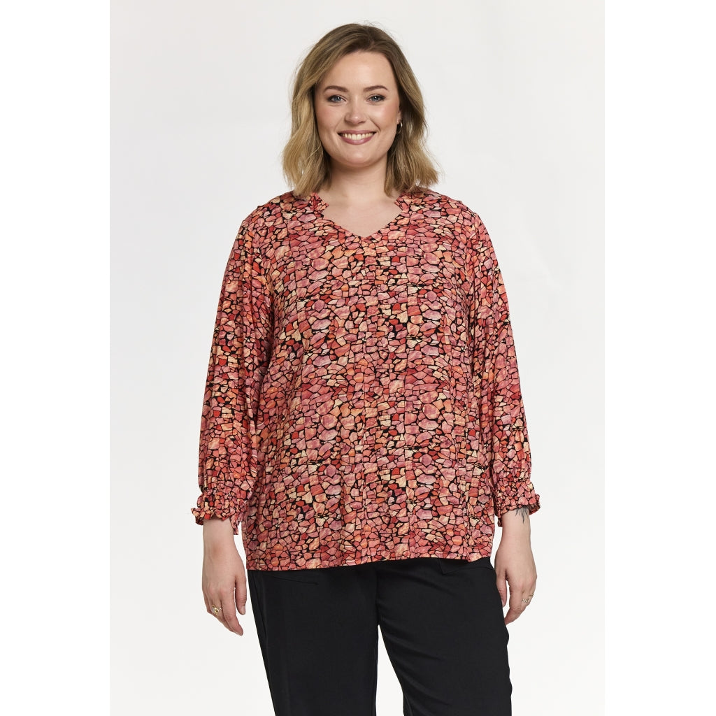 Gozzip Woman GBerit Blouse Blouse Red mosaique