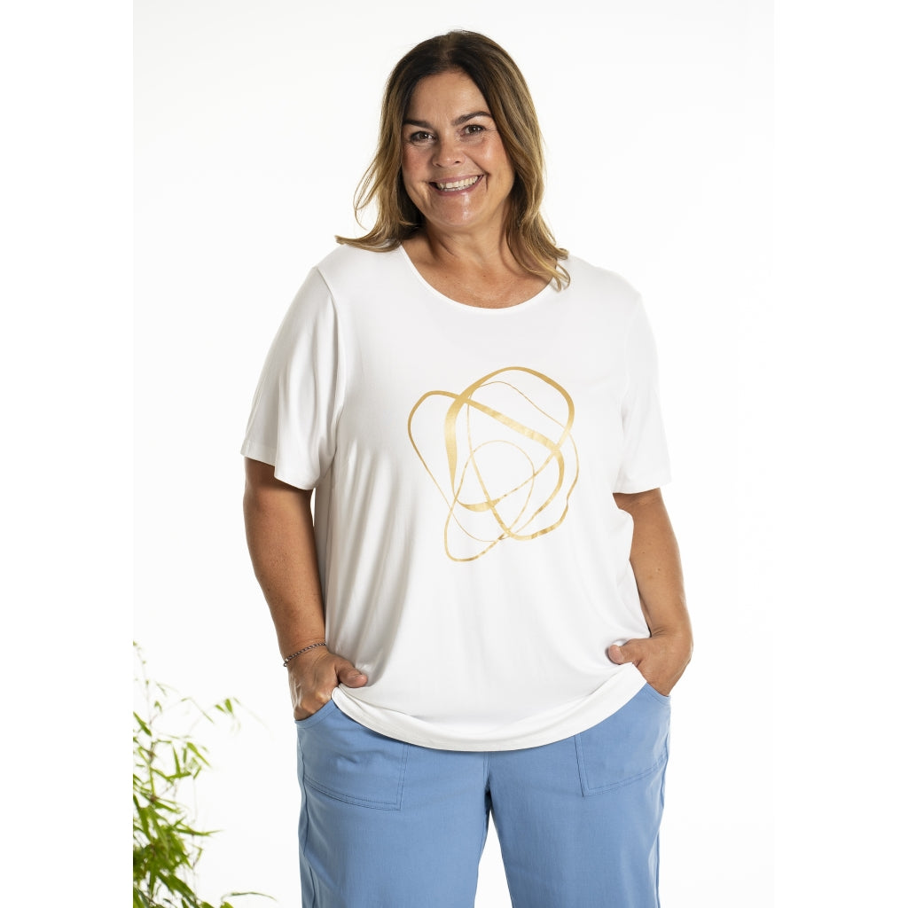 Gozzip Woman GBirka T-Shirt with print T-Shirt White