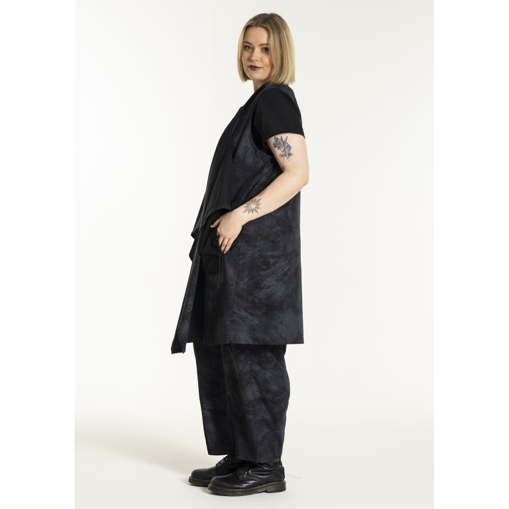 Gozzip Woman GElena Waistcoat long Waistcoat Black