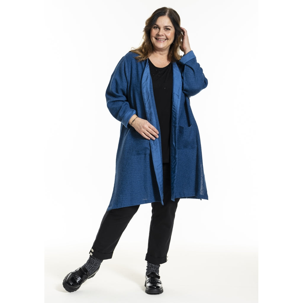 Gozzip Woman GFrance Long Cardigan Long Cardigan Blue