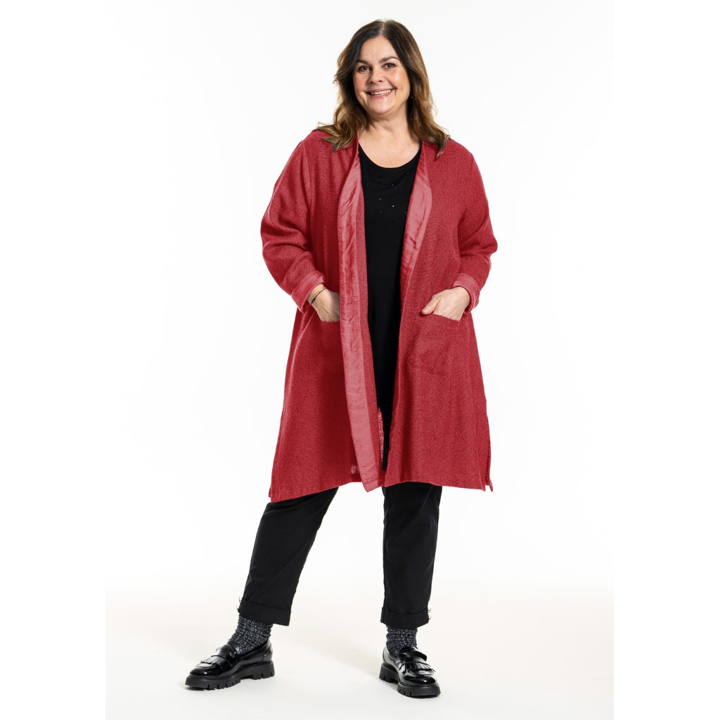 Gozzip Woman GFrance Long Cardigan Long Cardigan Scarlet
