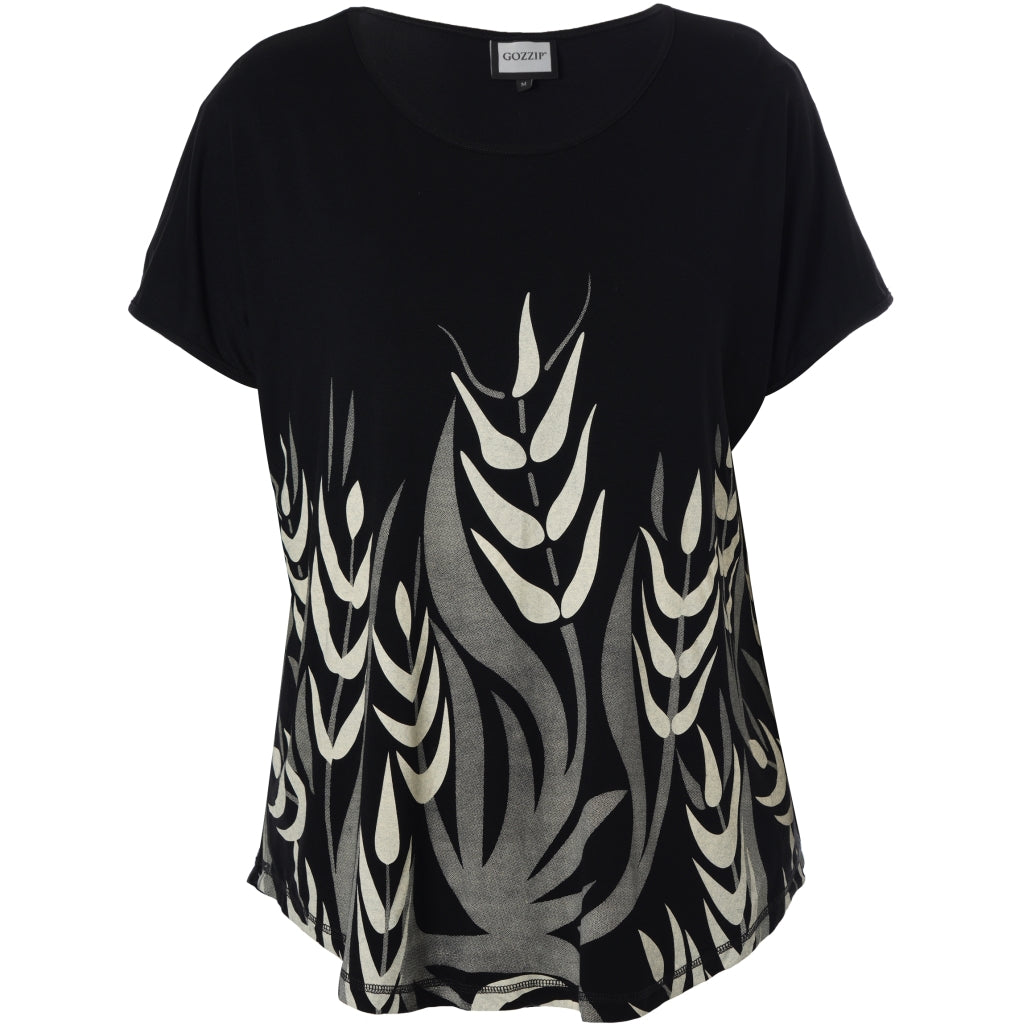 Gozzip Woman GGitte T-shirt with print T-Shirt Black