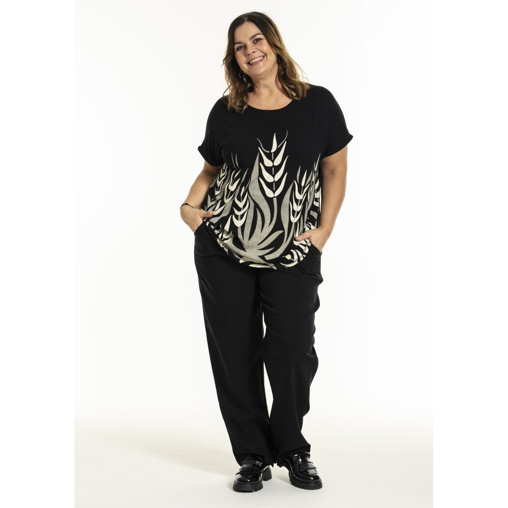 Gozzip Woman GGitte T-shirt with print T-Shirt Black