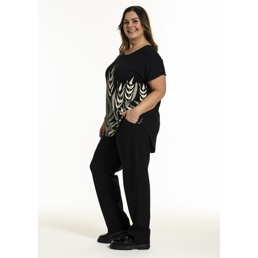 Gozzip Woman GGitte T-shirt with print T-Shirt Black