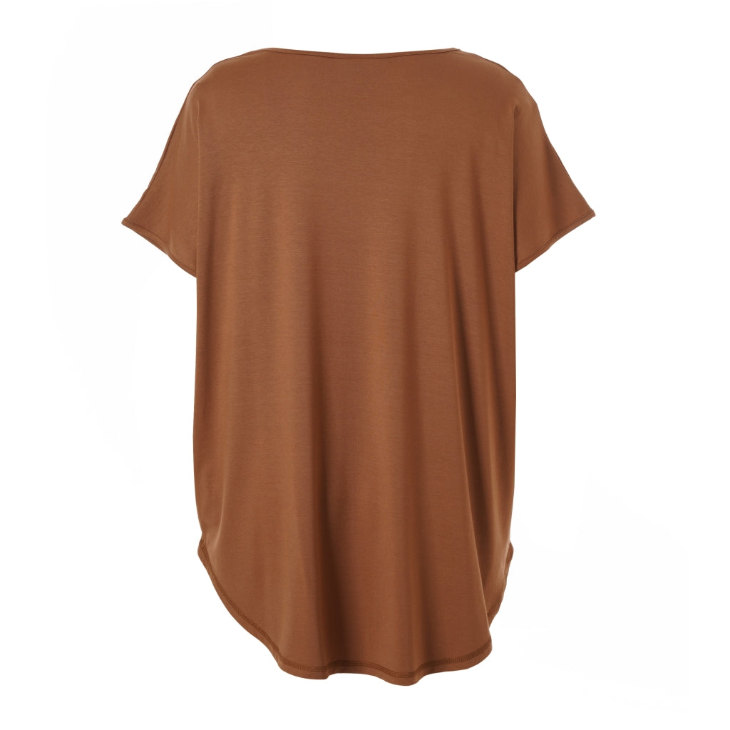 Gozzip Woman GGitte T-shirt with print T-Shirt Cognac