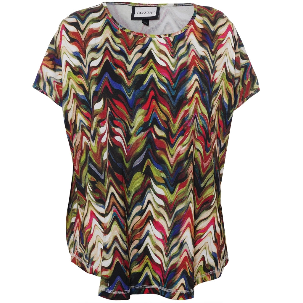 Gozzip Woman GGitte T-shirt with print T-Shirt Zig-zag print