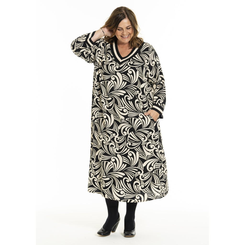 Gozzip Woman GIda Dress Dress Black/Offwhite