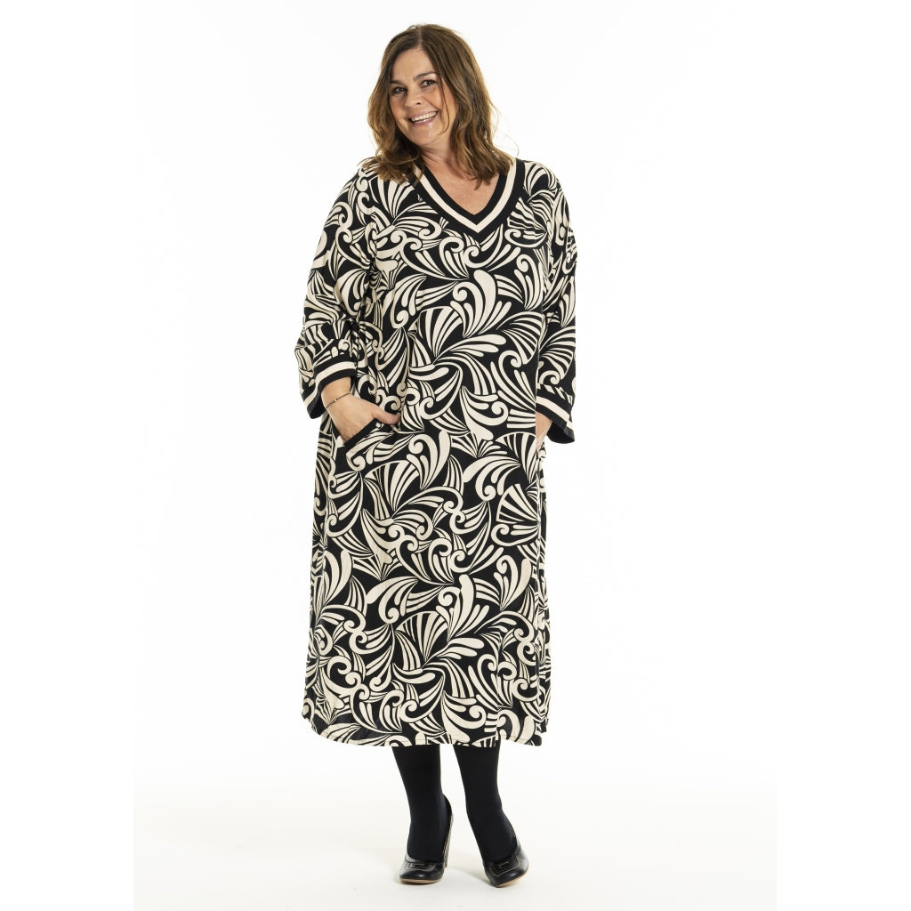 Gozzip Woman GIda Dress Dress Black/Offwhite