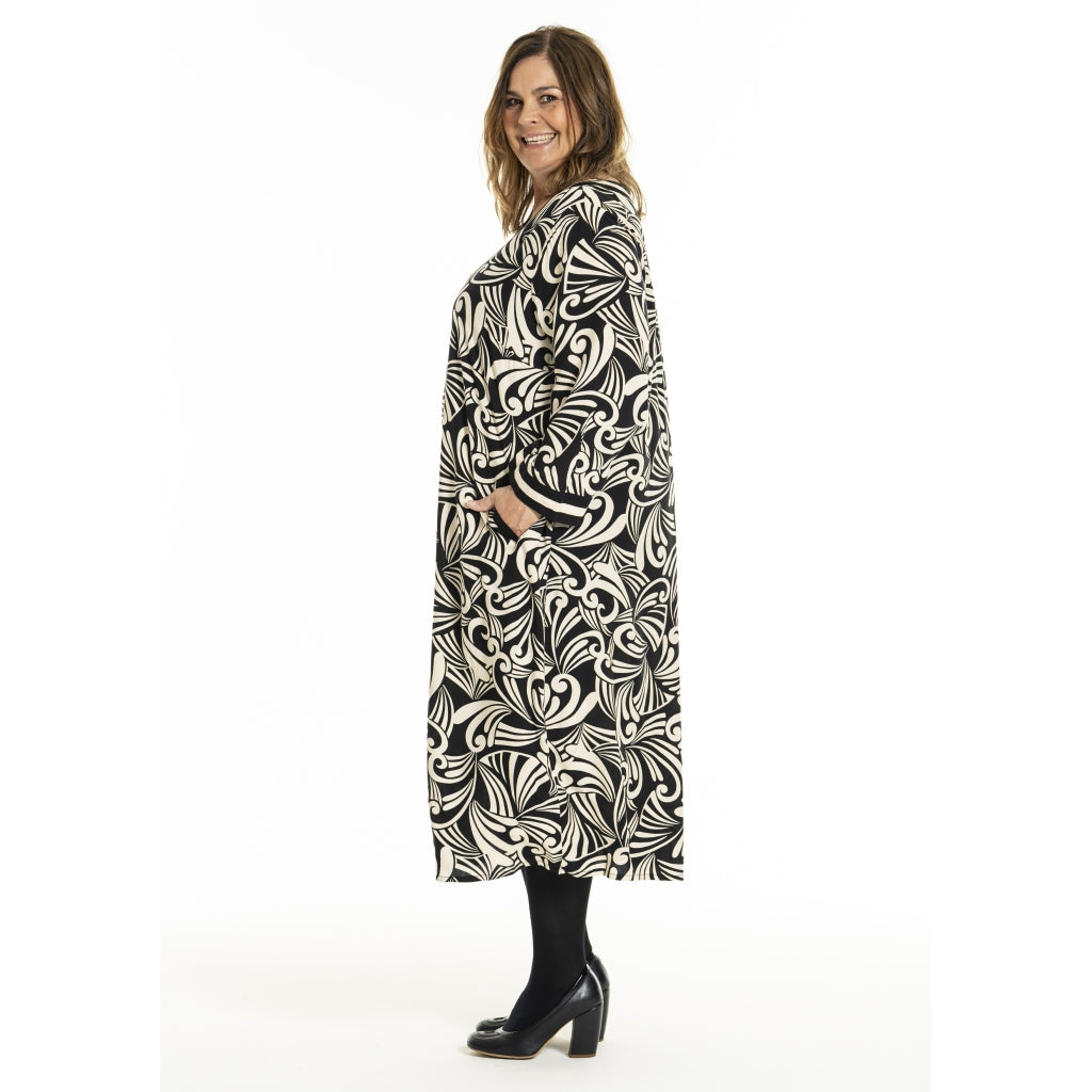 Gozzip Woman GIda Dress Dress Black/Offwhite