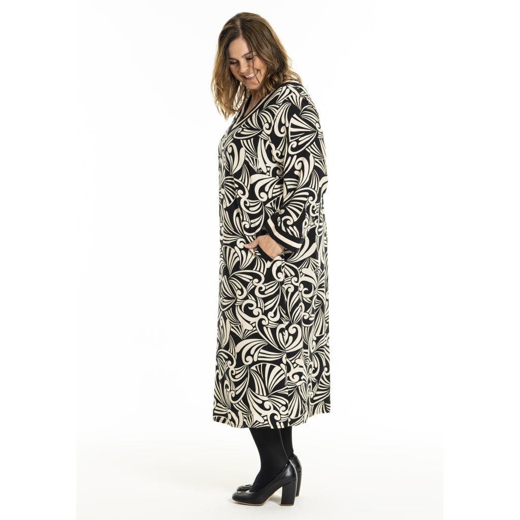 Gozzip Woman GIda Dress Dress Black/Offwhite