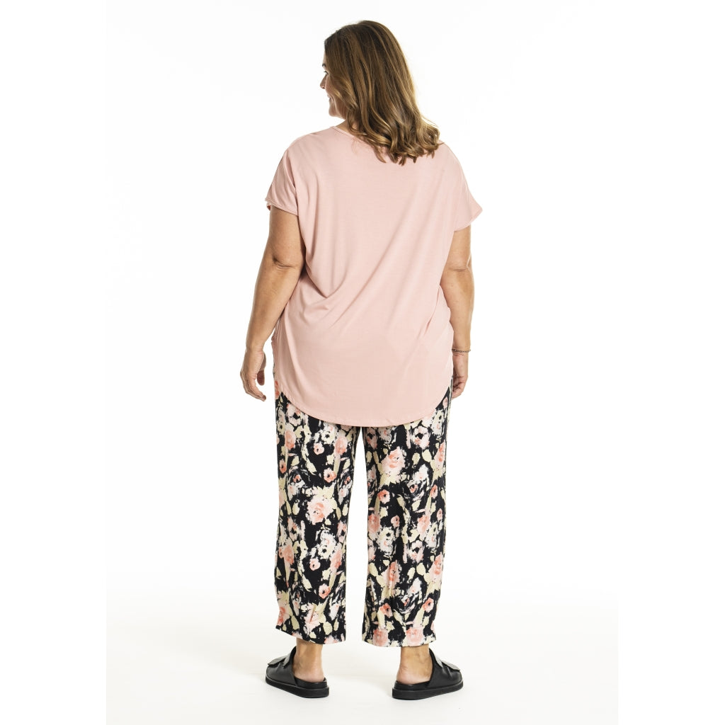 Gozzip Woman GIla Pants Pants Black printed