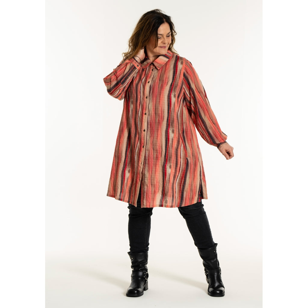 Gozzip Woman GJannit Shirt Shirt Red Striped