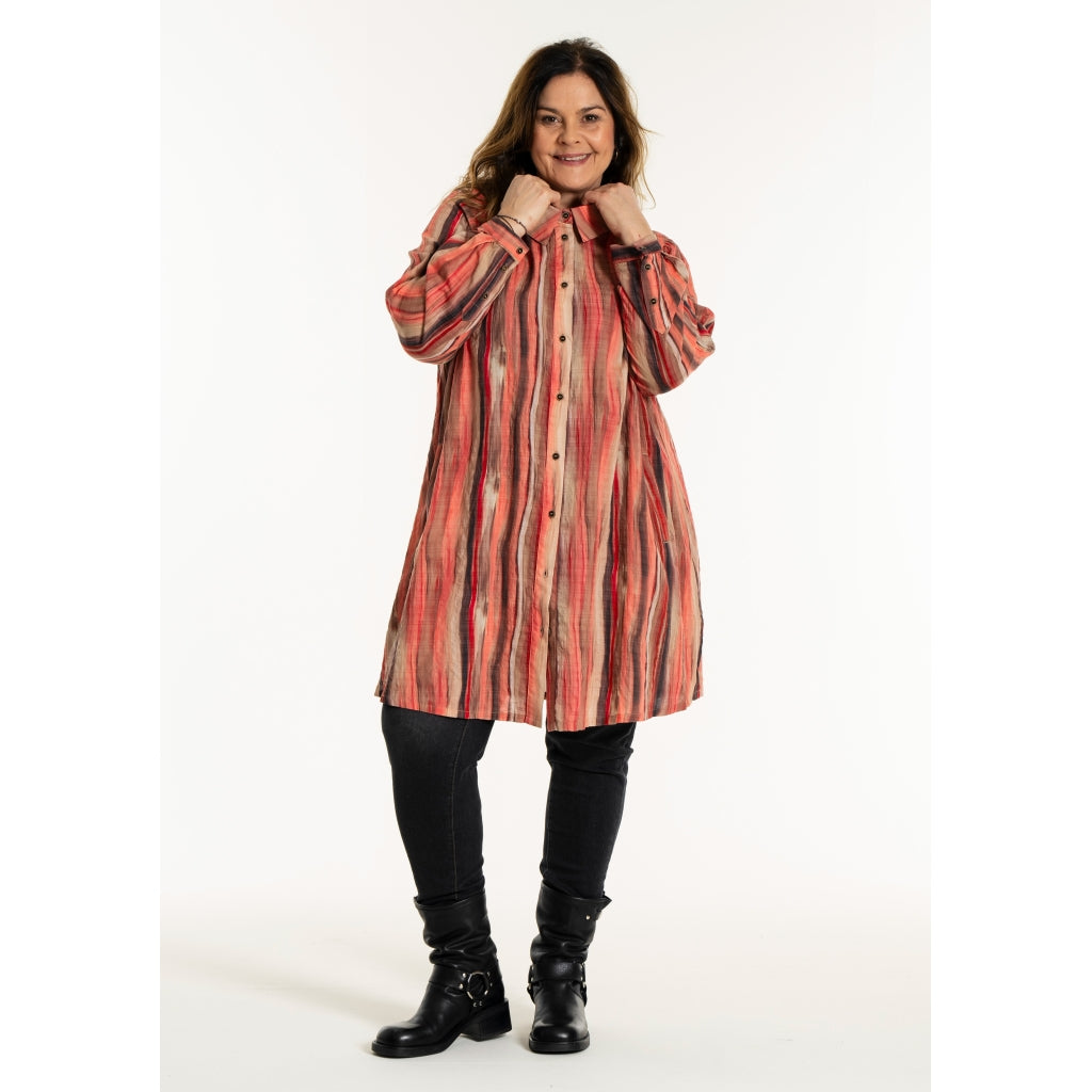 Gozzip Woman GJannit Shirt Shirt Red Striped