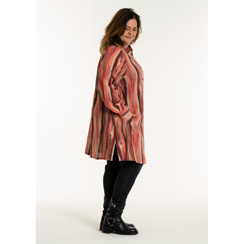 Gozzip Woman GJannit Shirt Shirt Red Striped
