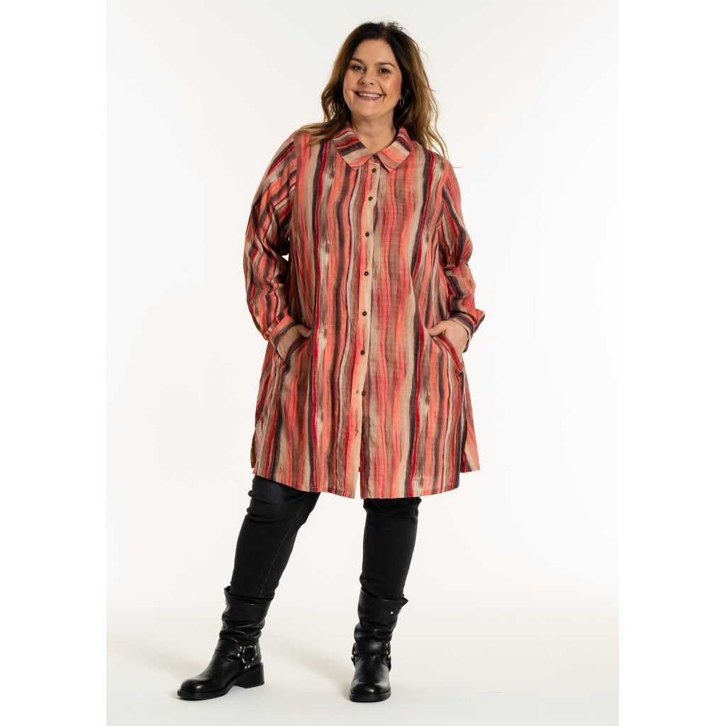 Gozzip Woman GJannit Shirt Shirt Red Striped