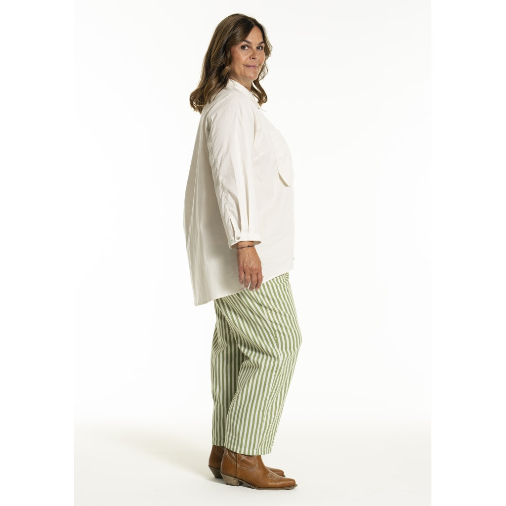 Gozzip Woman GJeanna Pants Pants Green Stripe