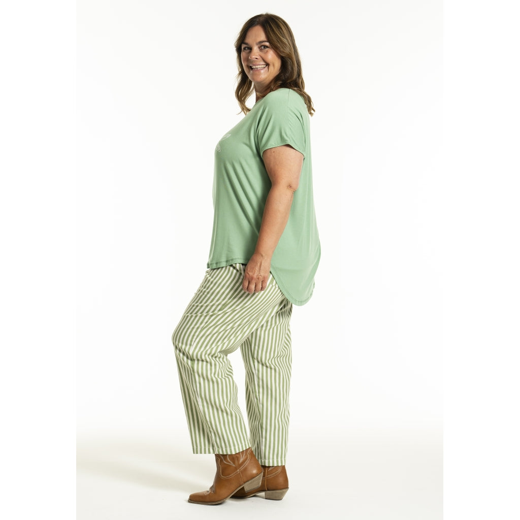Gozzip Woman GJeanna Pants Pants Green Stripe