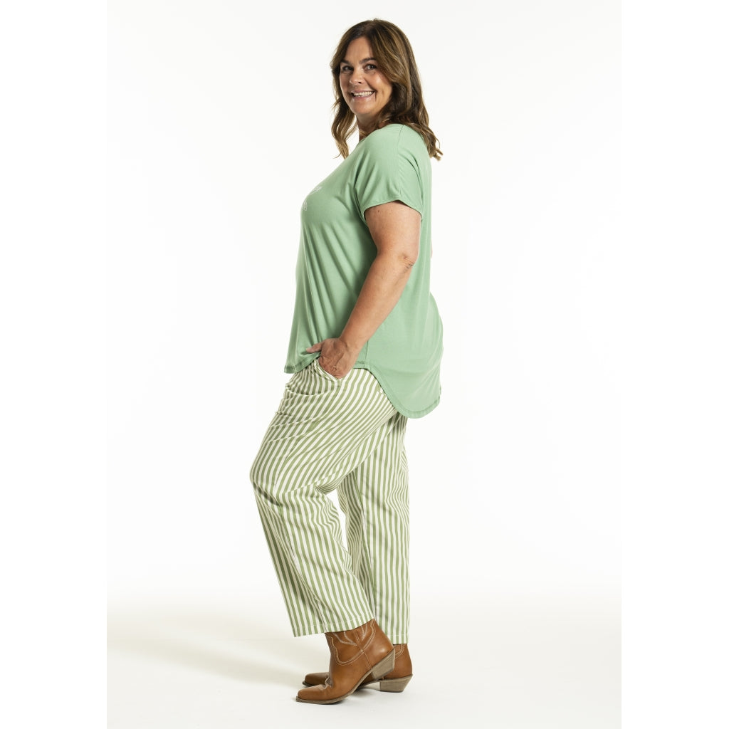 Gozzip Woman GJeanna Pants Pants Green Stripe