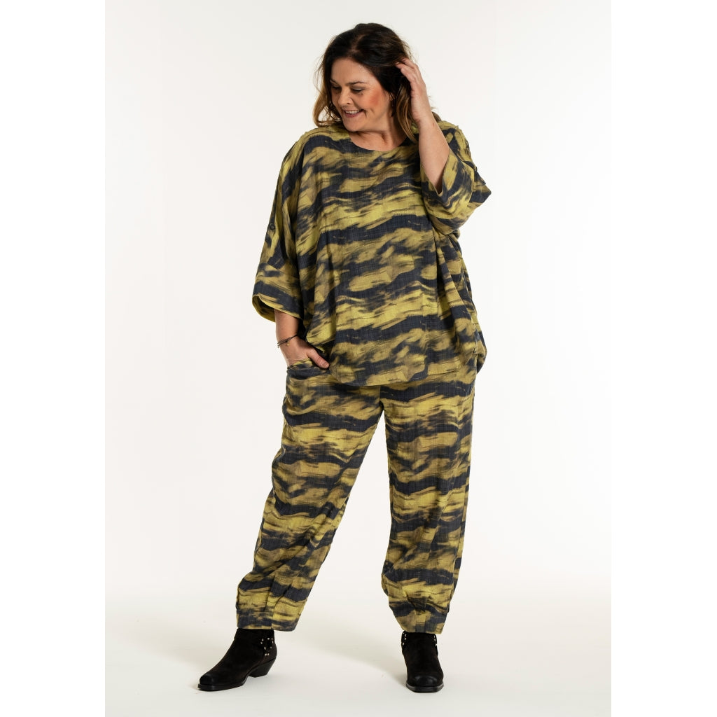 Gozzip Woman GKleo Oversized Blouse Oversize Blouse Golden olive