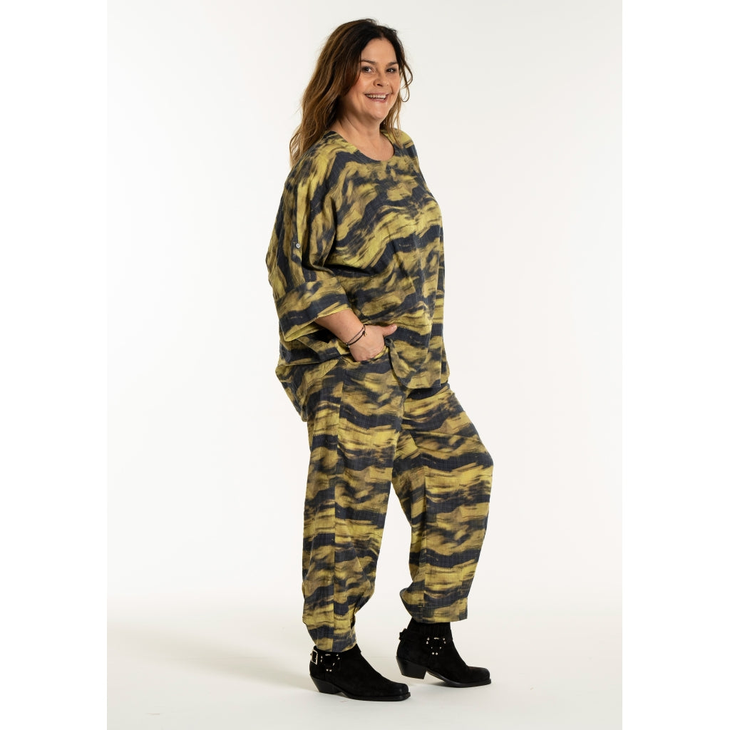 Gozzip Woman GKleo Oversized Blouse Oversize Blouse Golden olive