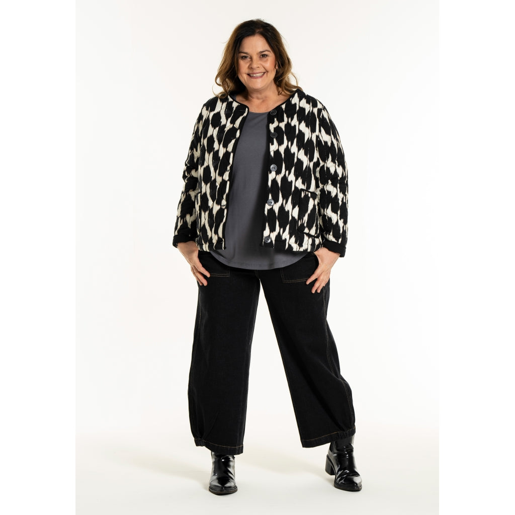 Gozzip Woman GLeah Jacket Jacket Black/White Print