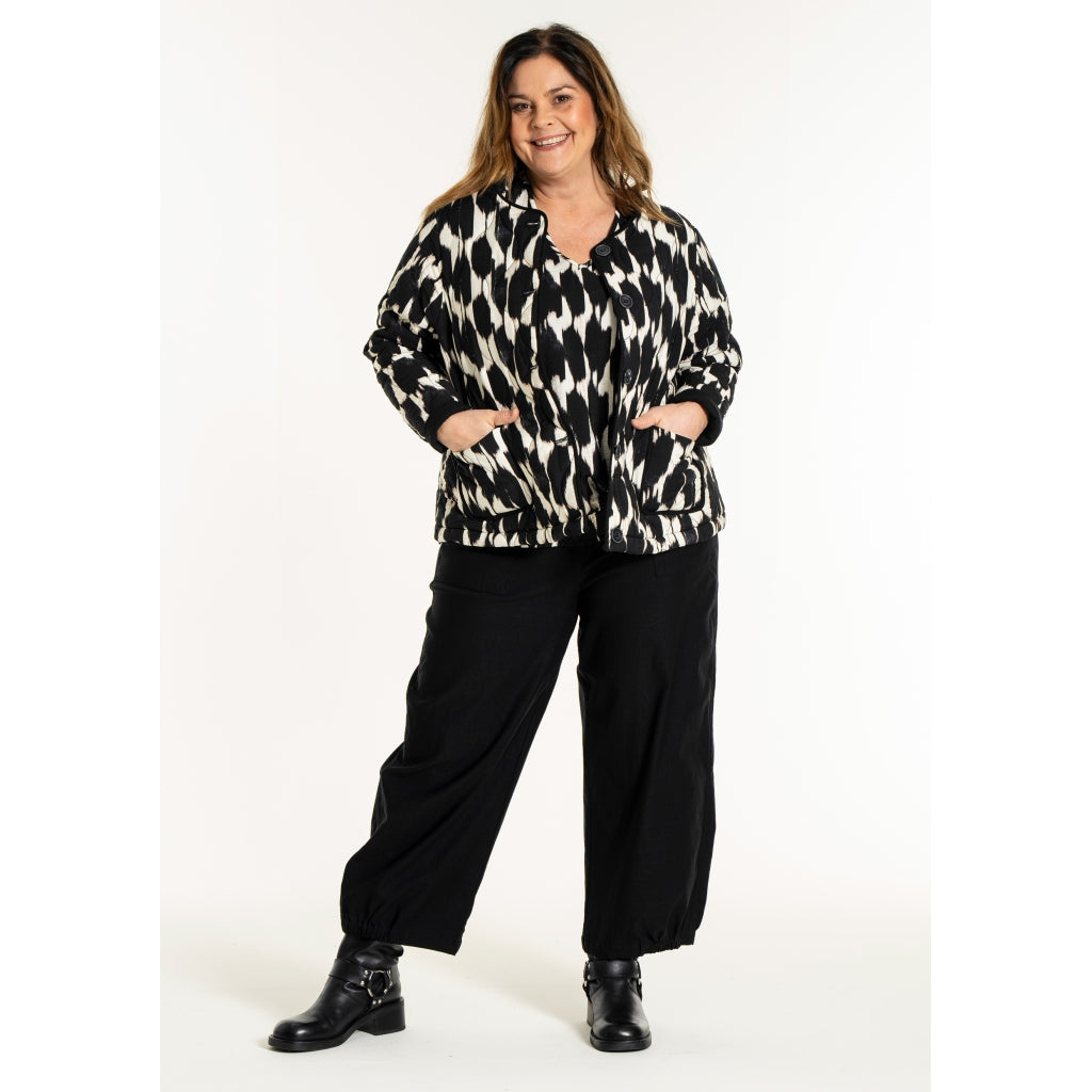 Gozzip Woman GLeah Jacket Jacket Black/White Print