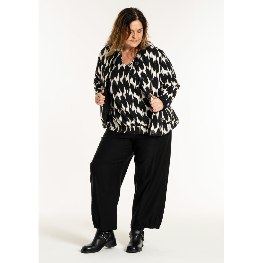 Gozzip Woman GLeah Jacket Jacket Black/White Print