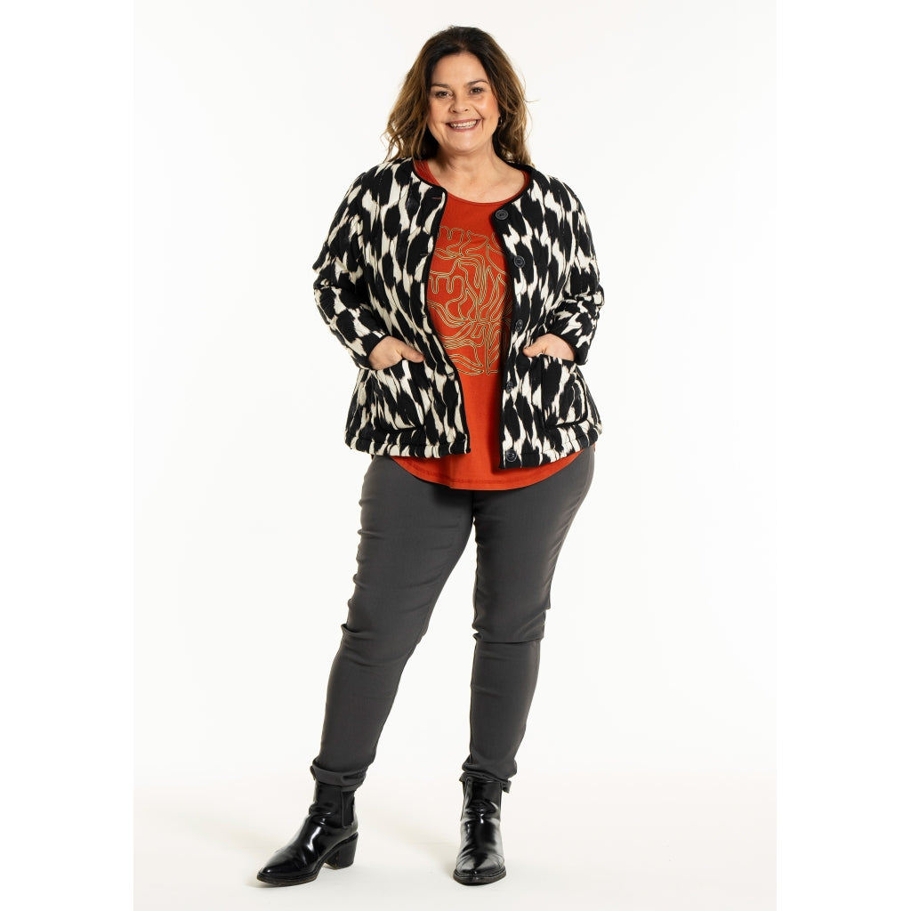 Gozzip Woman GLeah Jacket Jacket Black/White Print