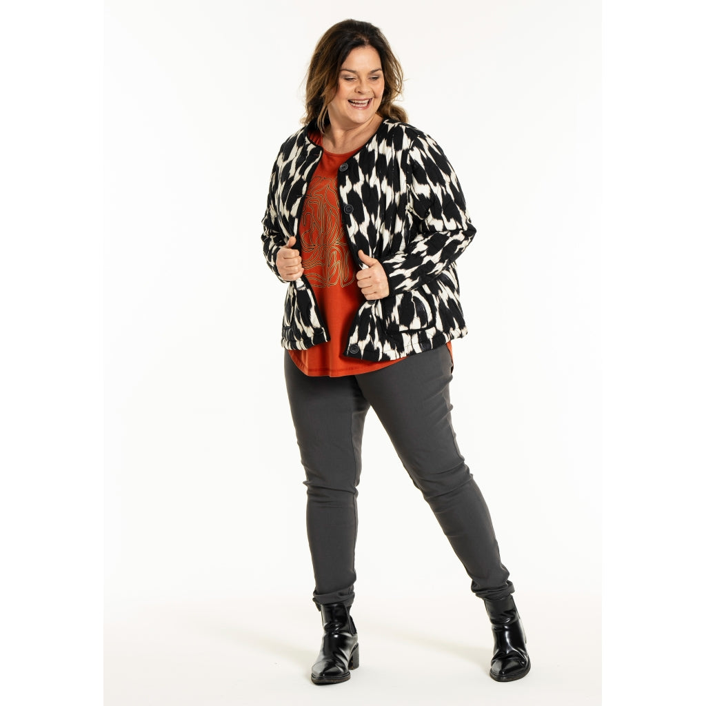 Gozzip Woman GLeah Jacket Jacket Black/White Print