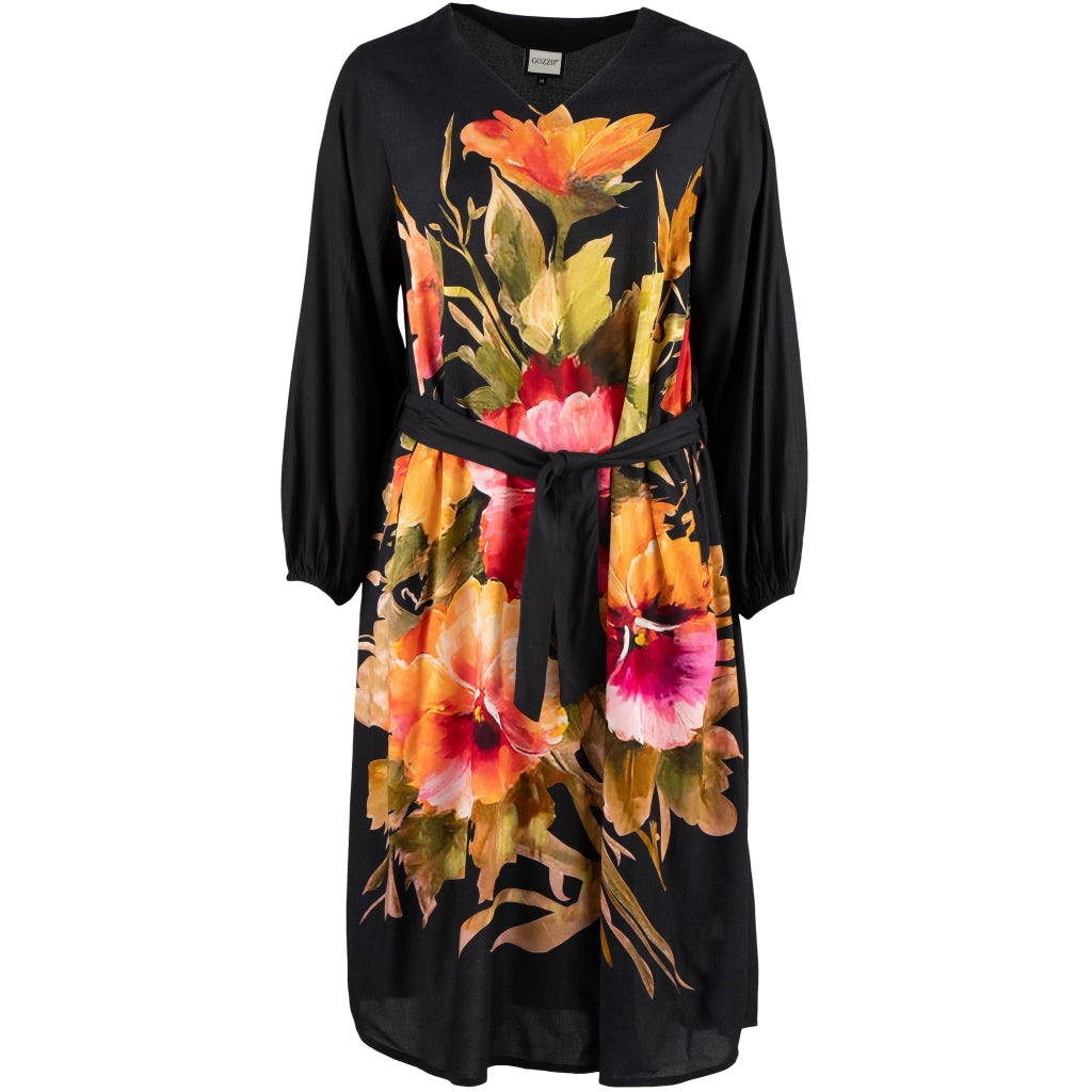 Gozzip Woman GLily Dress Dress Black W. Print