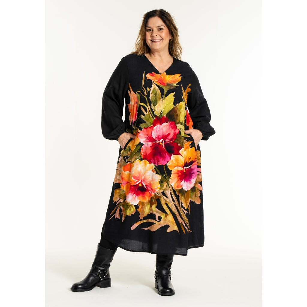 Gozzip Woman GLily Dress Dress Black W. Print