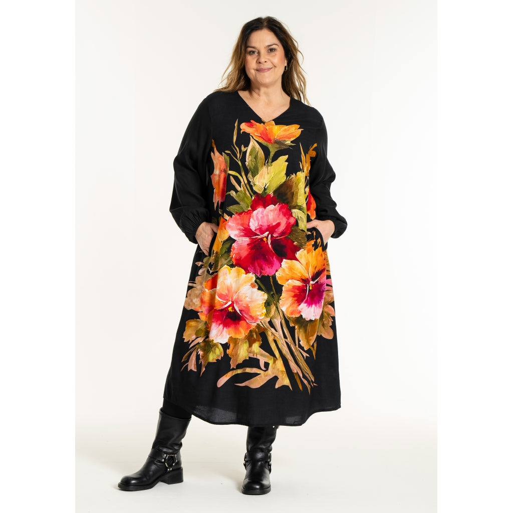 Gozzip Woman GLily Dress Dress Black W. Print