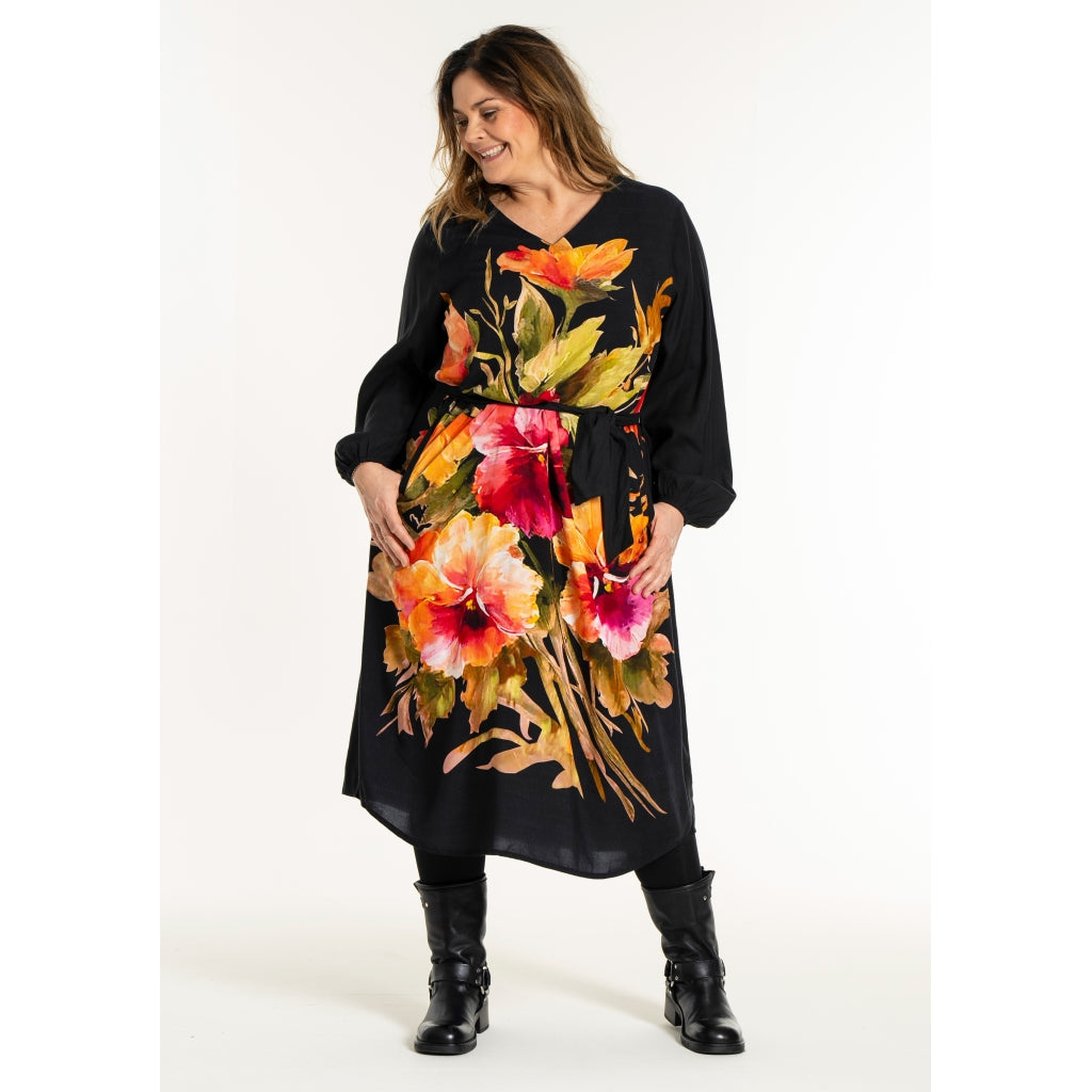 Gozzip Woman GLily Dress Dress Black W. Print