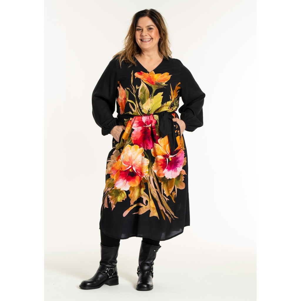 Gozzip Woman GLily Dress Dress Black W. Print