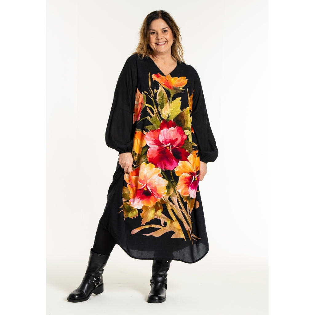 Gozzip Woman GLily Dress Dress Black W. Print