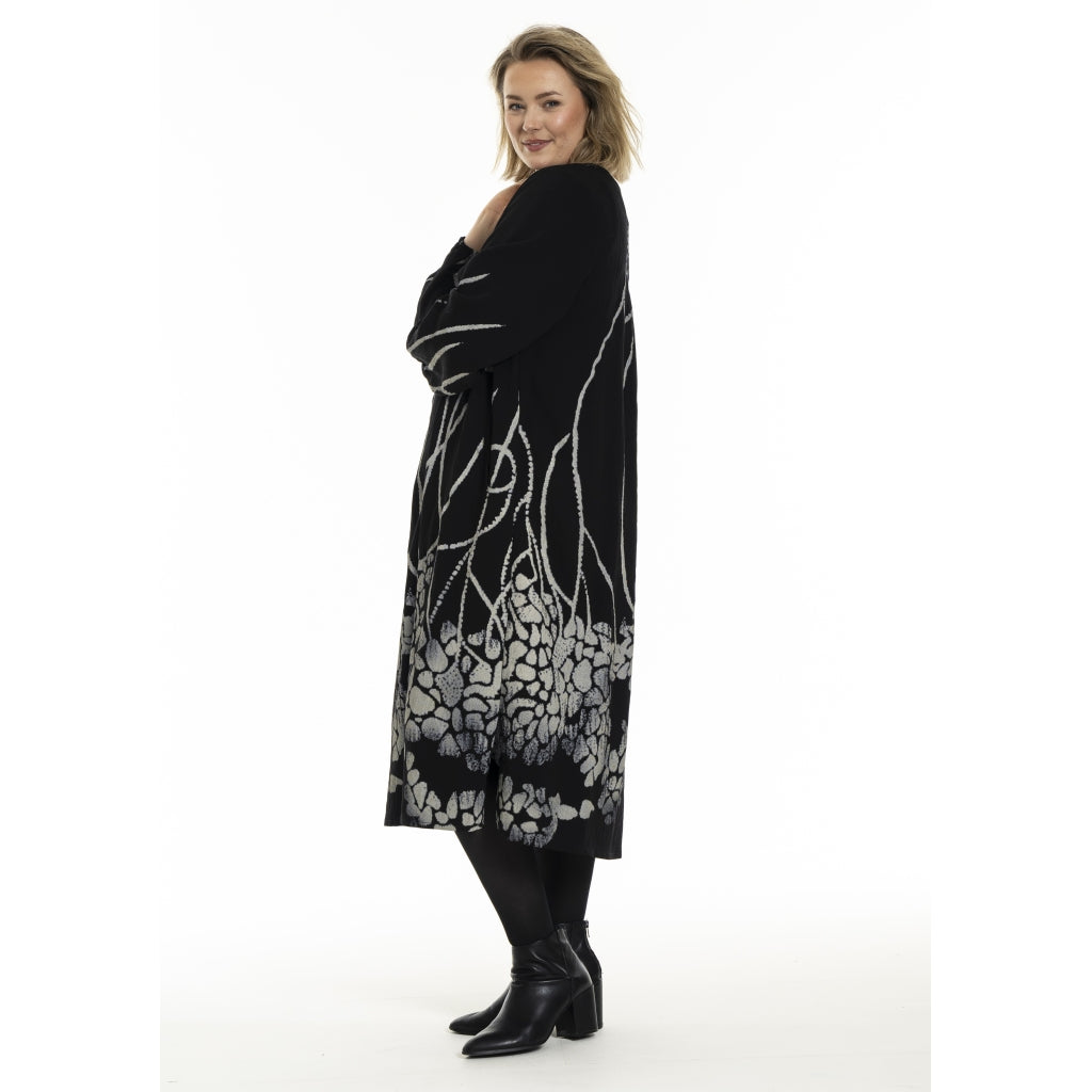 Gozzip Woman GMalene Dress Dress Black with border print