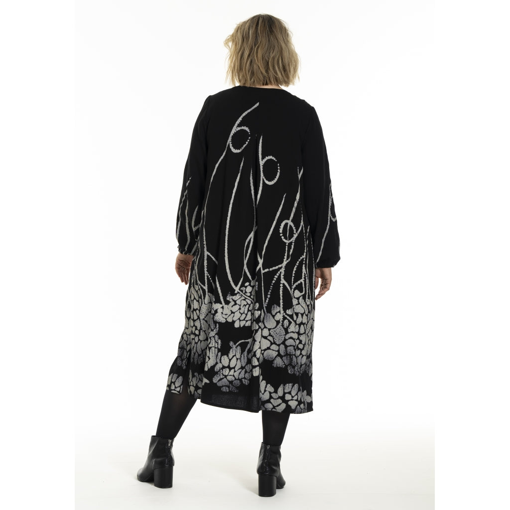 Gozzip Woman GMalene Dress Dress Black with border print