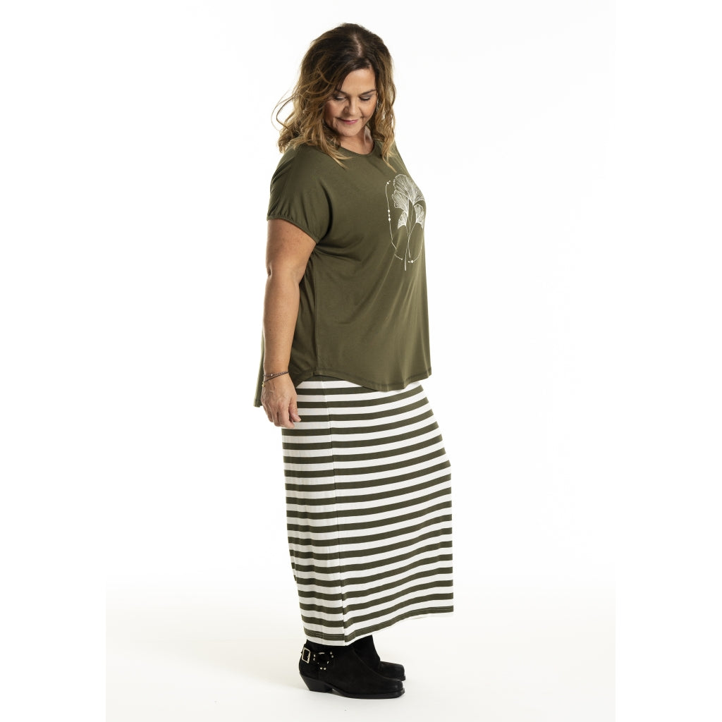 Gozzip Woman GPennie Skirt Skirt Olive stripe