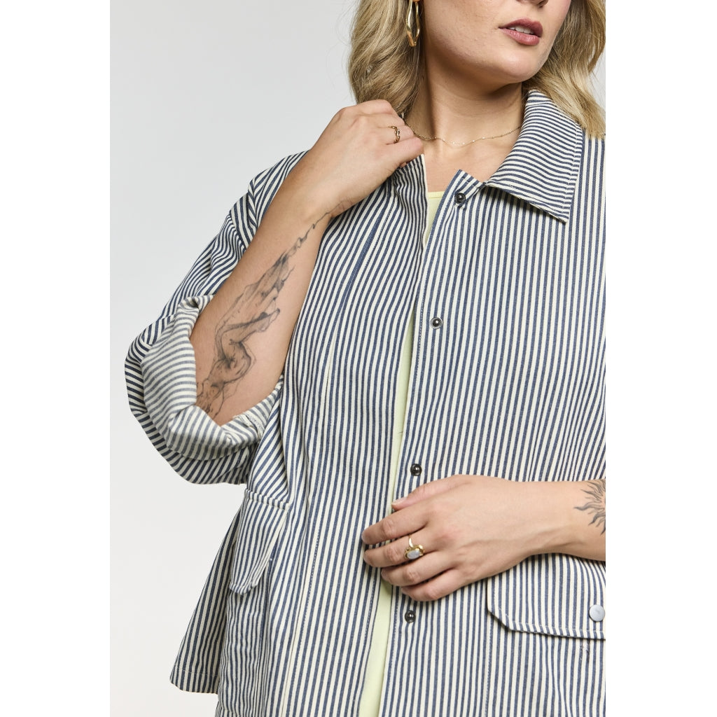 Gozzip Woman GPernille Jacket Jacket Blue/White stripe