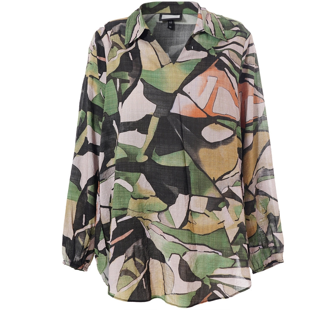 Gozzip Woman GSophia Shirt Blouse Shirt Blouse Green Print
