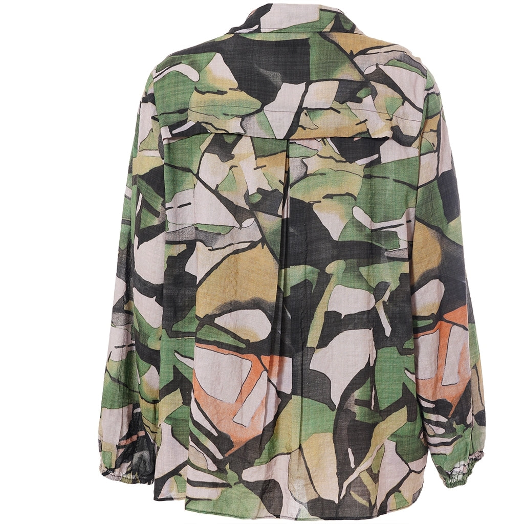 Gozzip Woman GSophia Shirt Blouse Shirt Blouse Green Print