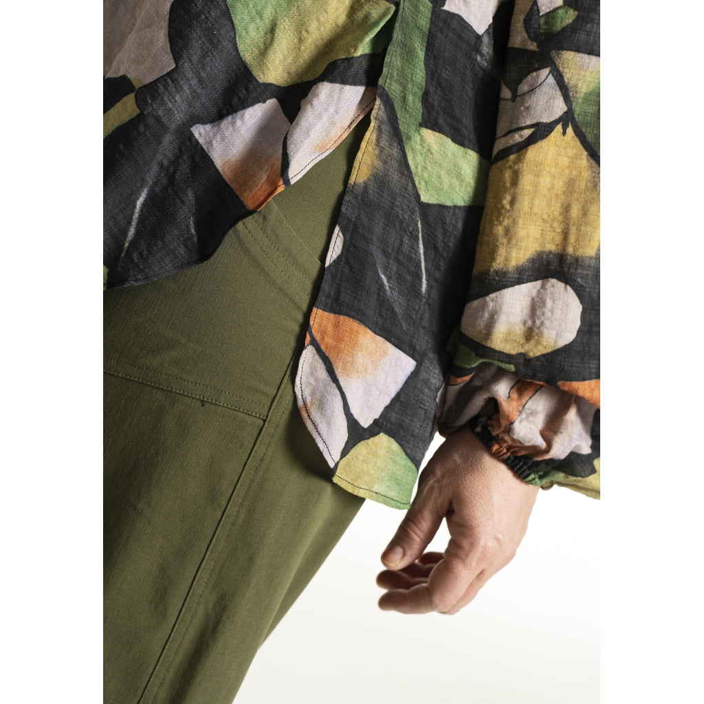 Gozzip Woman GSophia Shirt Blouse Shirt Blouse Green Print
