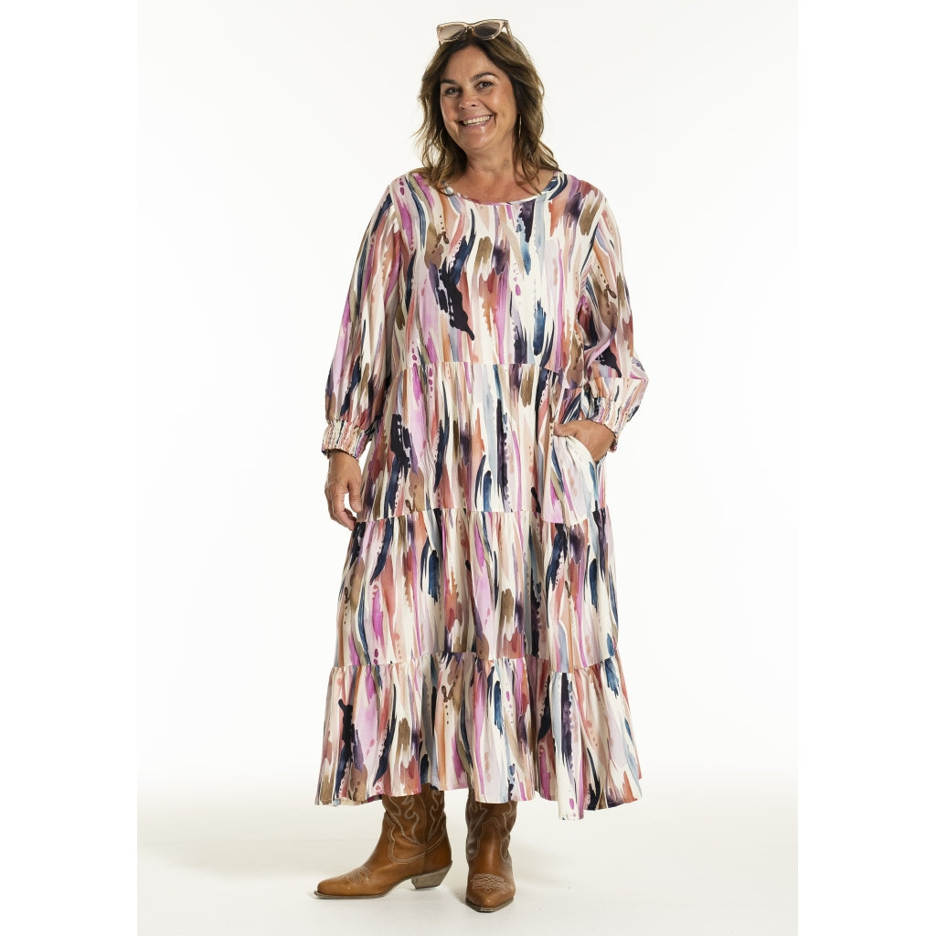 Gozzip Woman GSussie Long Dress Long Dress Multi color print