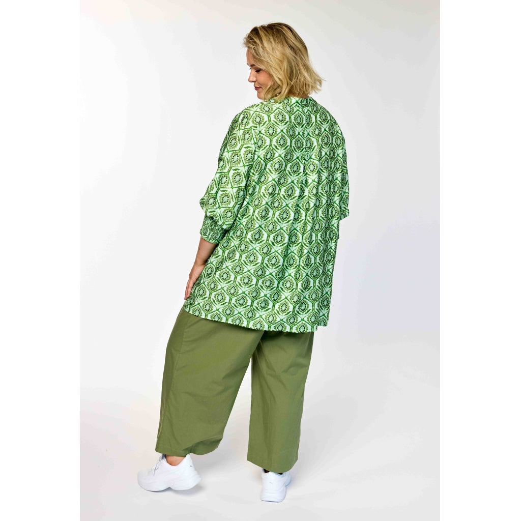 Gozzip Woman GUlla Tunic Tunic Green Print