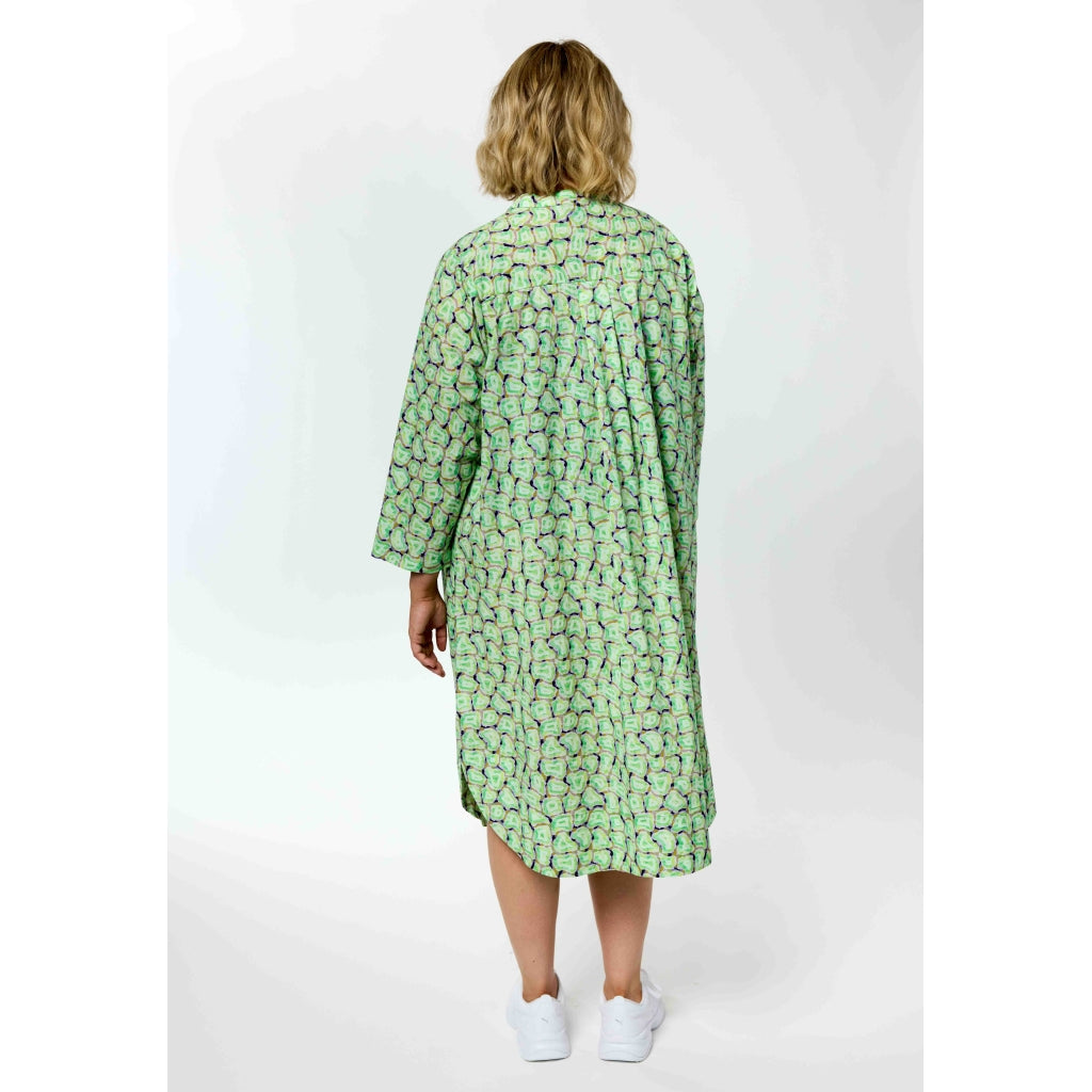 Gozzip Woman GViola Dress Dress Green Print