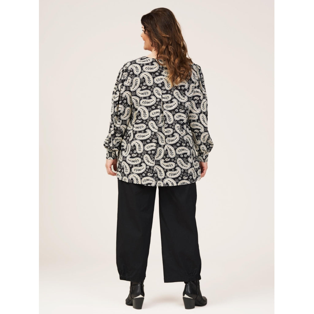 Gozzip Woman Ingelise Shirt Blouse Shirt Blouse Black printed