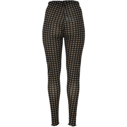 Gozzip Woman Addy Mesh Leggings Leggings Black with Beige