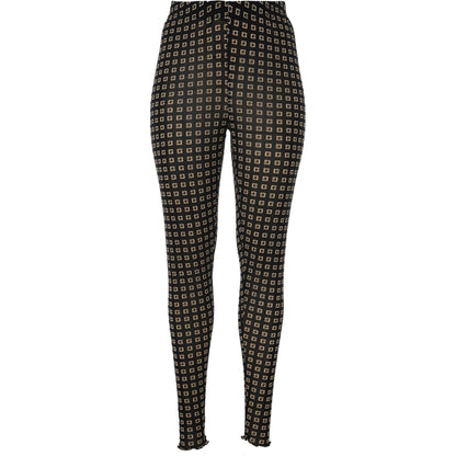 Gozzip Woman Addy Mesh Leggings Leggings Black with Beige